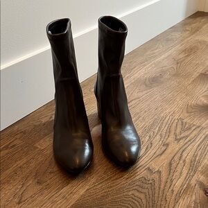 Stuart weitzman chocolate brown leather ankle Boots